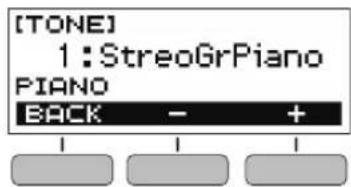 [TONE] 1:StreoGrPiano PIANO BACK - + 1 1 1