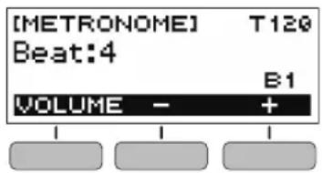 [METRONOME] T120 Beat:4 B1 VOLUME - + 1 1 1