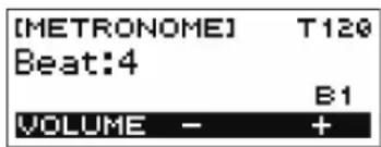 [METRONOME] T120 Beat:4 B1 VOLUME - +