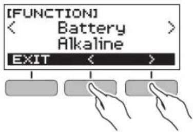 CASIO Casiotone LK-S245 - ■Configuration du réglage de type de pile - 1