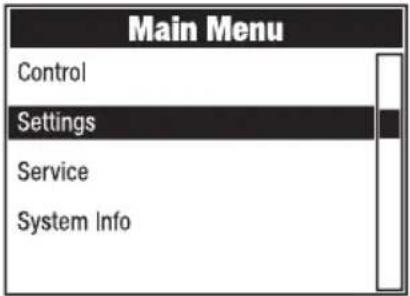 Cameo ORON H2 - SYSTEM SETTINGS (Settings) - 1