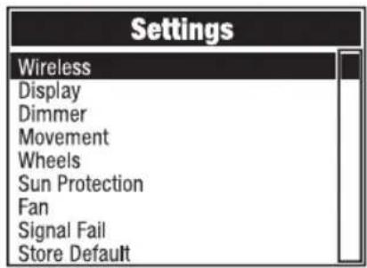 Cameo ORON H2 - AJUSTES DEL SISTEMA (Settings) - 1