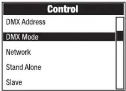 Cameo ORON H2 - IMPOSTAZIONE DELLA MODALITÀ OPERATIVA DMX (DMX Mode) - 1