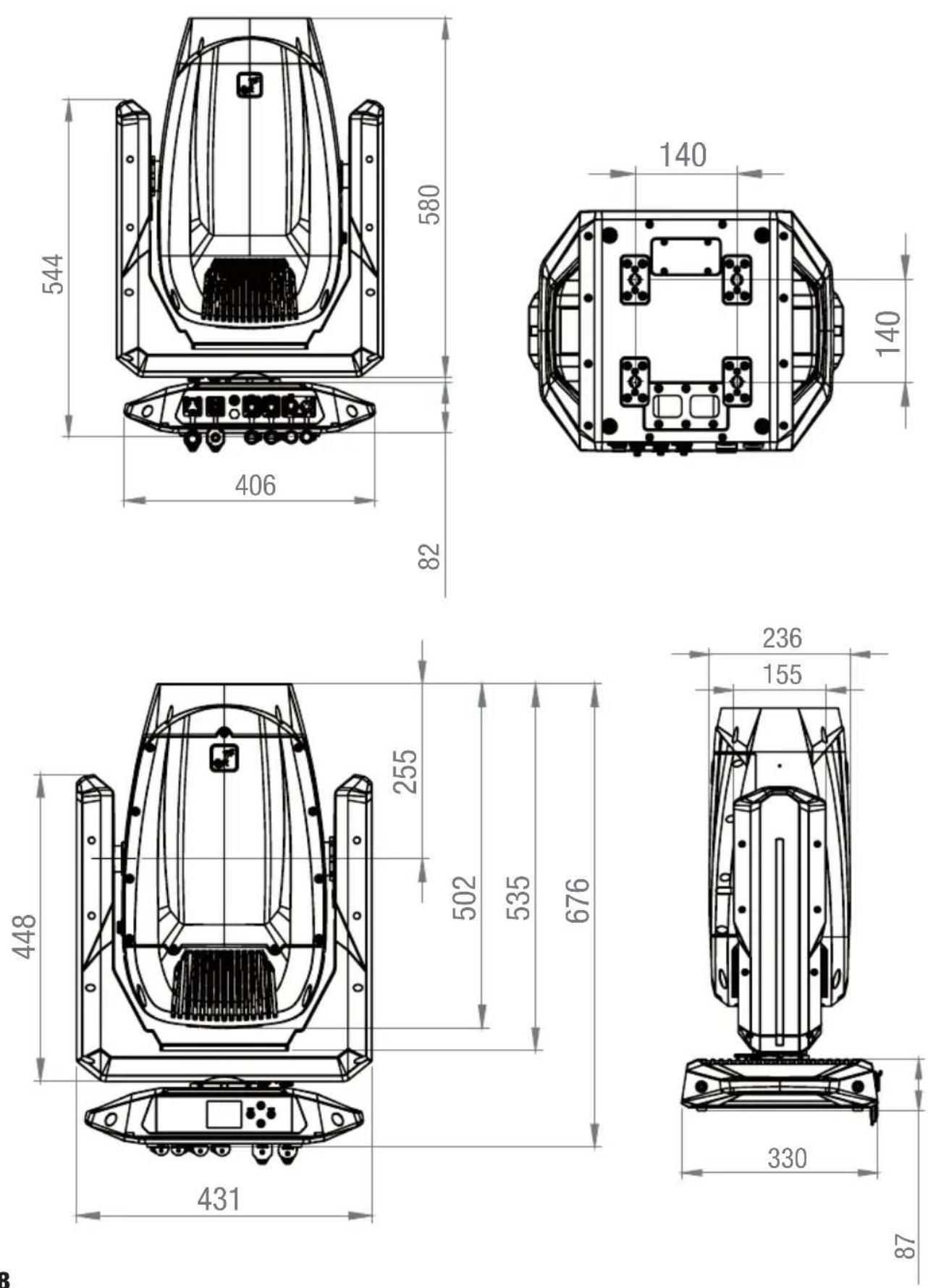 Cameo ORON H2 - DIMENSIONS (mm) - 1