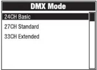 Cameo ORON H2 - SETTING THE DMX OPERATING MODE (DMX Mode) - 3