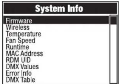 Cameo ORON H2 - SYSTEM INFORMATION (System Info) - 2