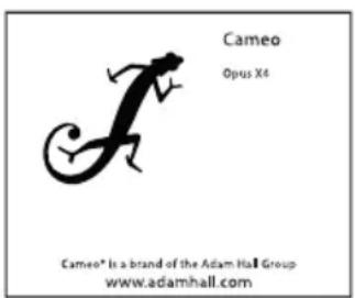 Cameo OPUS X4 PROFILE - HELP (Help menu) - 4