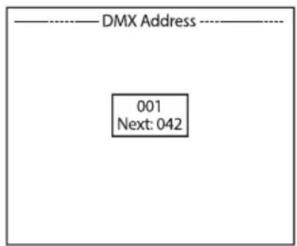 Cameo OPUS X4 PROFILE - SETTING THE DMX START ADDRESS (DMX Address) - 3
