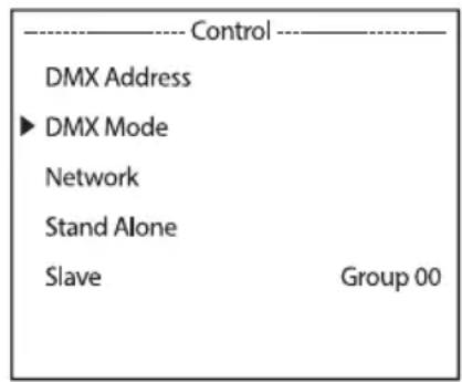Cameo OPUS X4 PROFILE - IMPOSTAZIONE DELLA MODALITÀ OPERATIVA DMX (DMX Mode) - 2