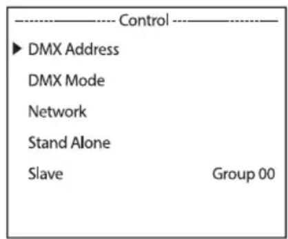 Cameo OPUS X4 PROFILE - SETTING THE DMX START ADDRESS (DMX Address) - 2