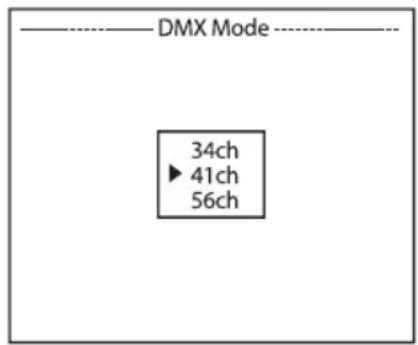 Cameo OPUS X4 PROFILE - IMPOSTAZIONE DELLA MODALITÀ OPERATIVA DMX (DMX Mode) - 3