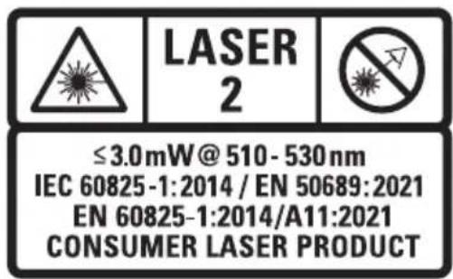 DEWALT DCLE34035 - Työkalussa olevat merkit (Kuva L) - 1