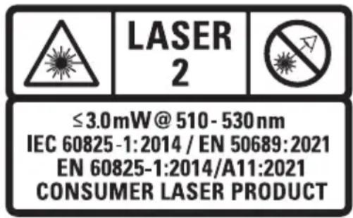 DEWALT DCLE34035 - Etiquetas en la herramienta (Fig. L) - 1