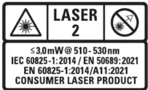 DEWALT DCLE34035 - Etiquetas colocadas na ferramenta (Fig. L) - 1