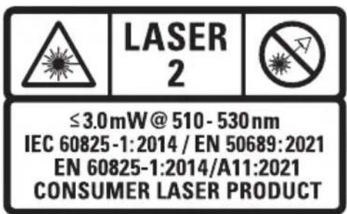 DEWALT DCLE34035 - Etiketter på verktyget (Bild L) - 1