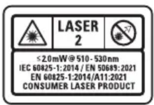 DEWALT DCLE14201 - Labels on the tool - 1