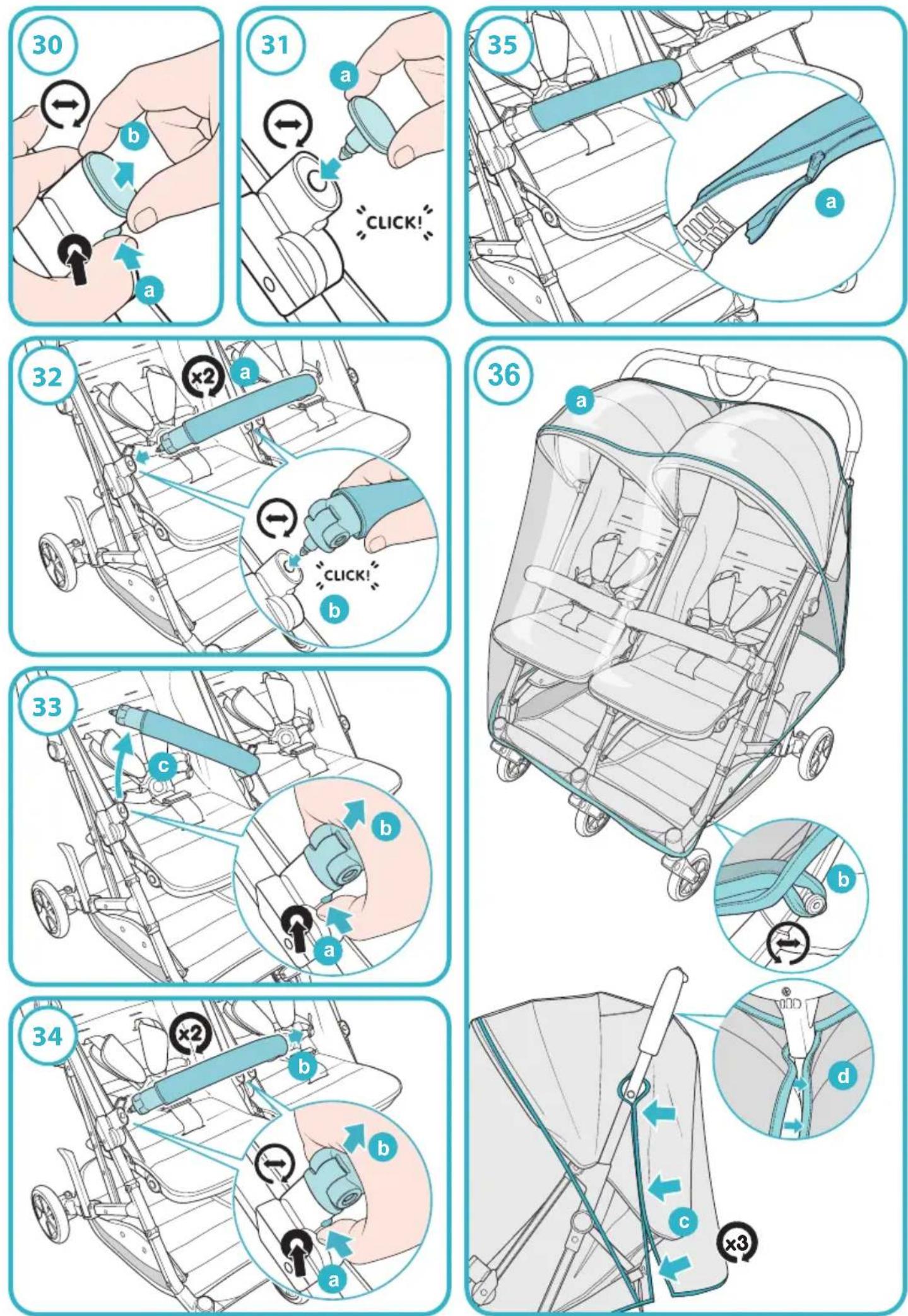 COSATTO Woosh Double - Pushchair 41- Closing: - 15