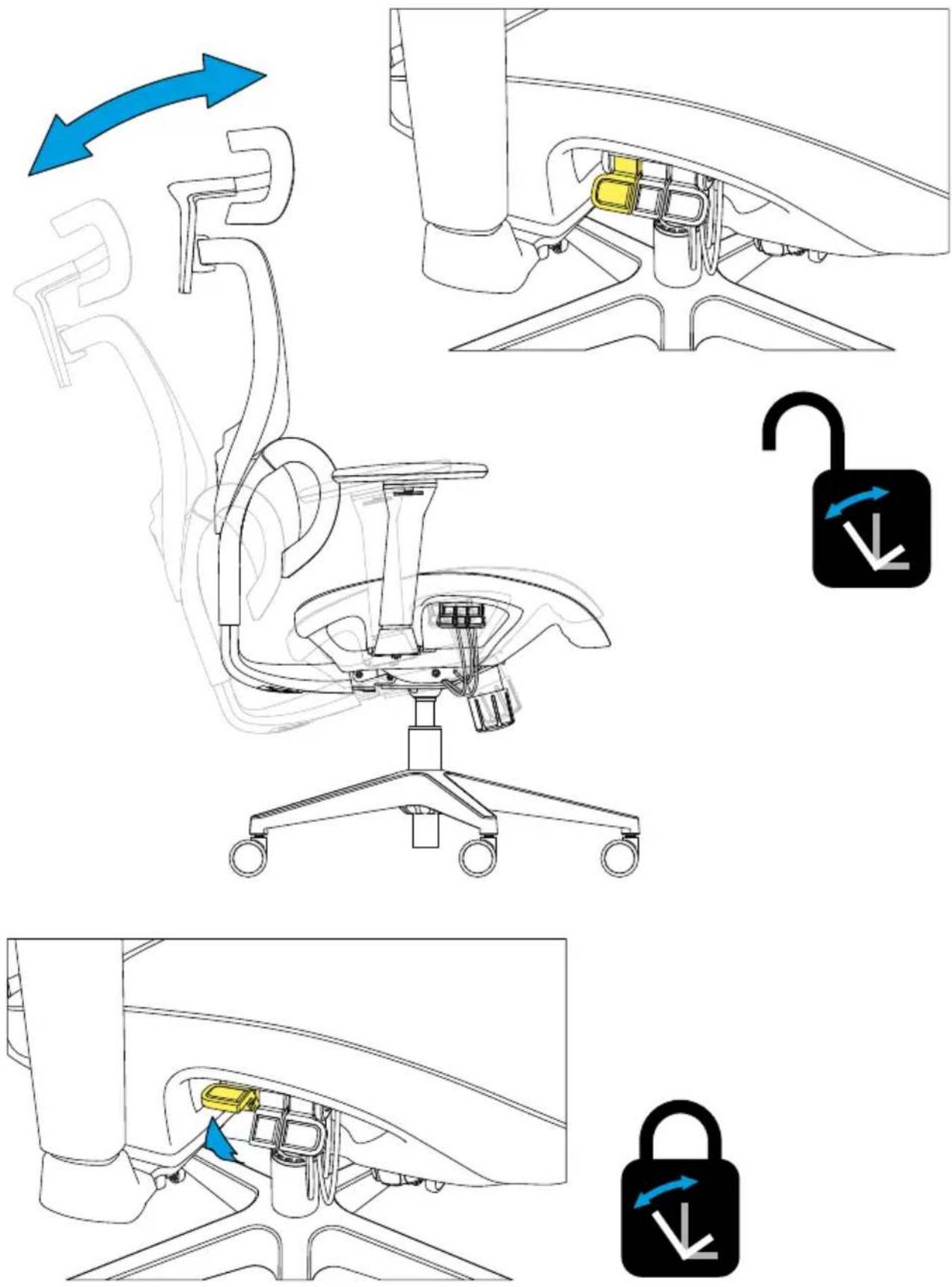 Sharkoon OfficePal C40M - Ajuster l'inclinaison - 1