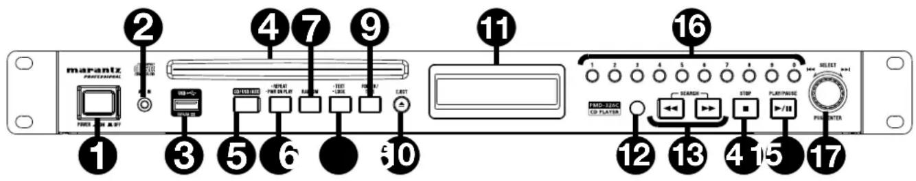 MARANTZ PMD-326C - Panel frontal - 1