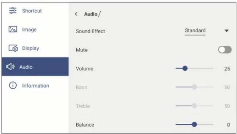 OPTOMA 5863RK - Configuration des paramètres audio - 1