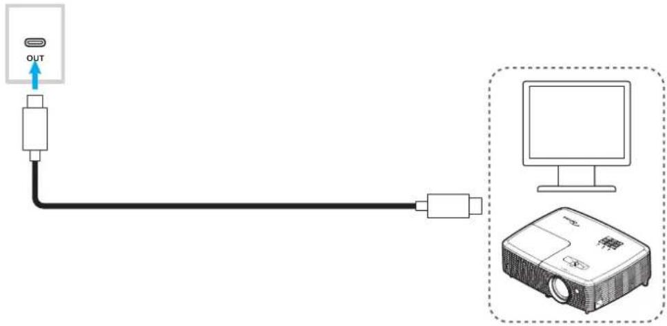 OPTOMA 5863RK - Connexion de sortie USB type C - 1
