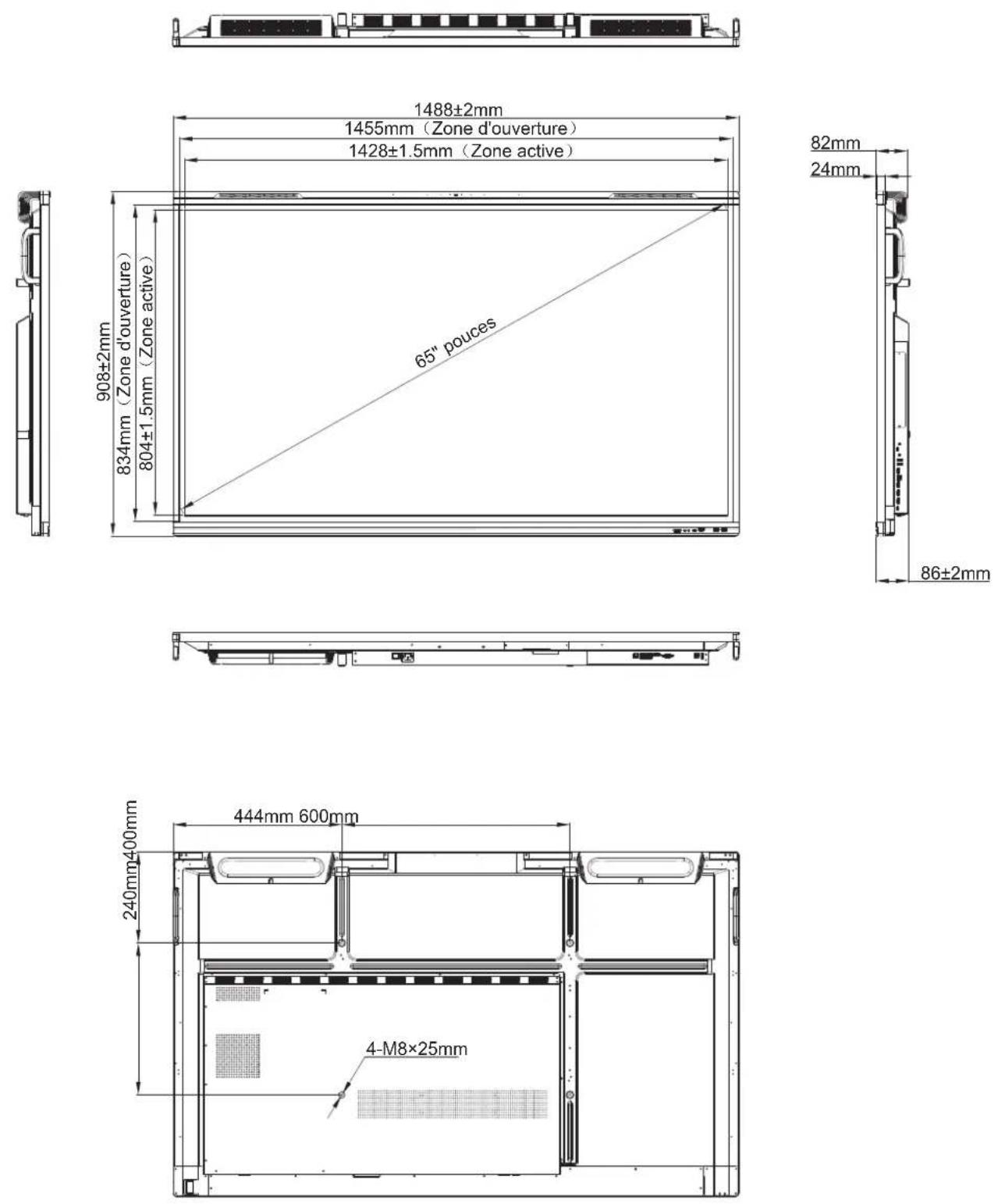 OPTOMA 5753RK - Dimensions - 1