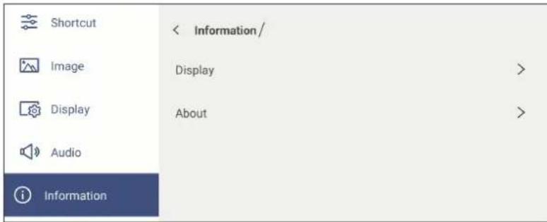OPTOMA 5653RK - Visualisation des informations sur l'appareil - 1