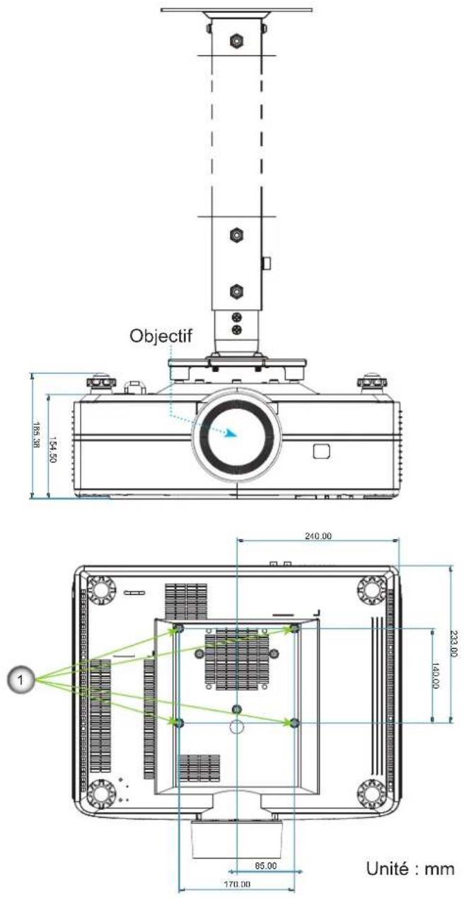 OPTOMA ZK810TST - Installation au plafond - 1