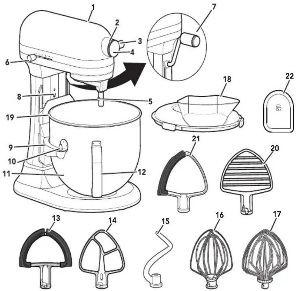 KITCHENAID KSM70SN - Batidora con base - Tazón levantable KSM70SN - 1