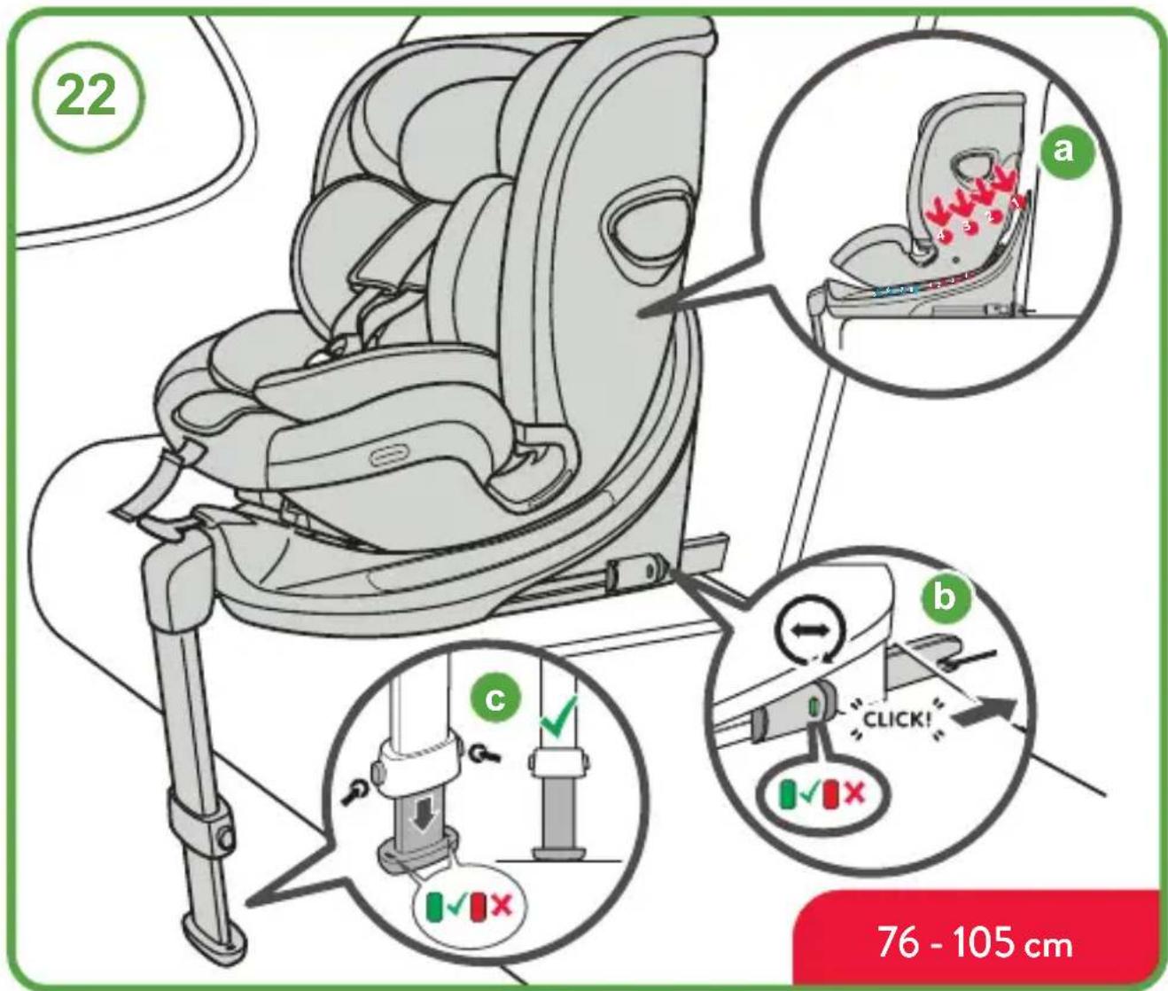 COSATTO Acorn i-Size - Posizionamento - 17
