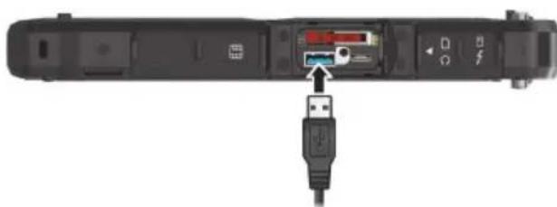 Getac K120G3 - Raccordement d'un appareil pour la recharge USB - 1