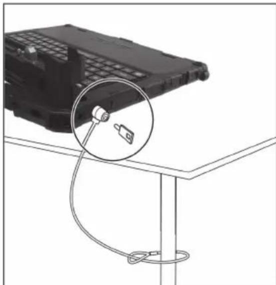 Getac K120G3 - Utiliser le câble de verrouillage - 2
