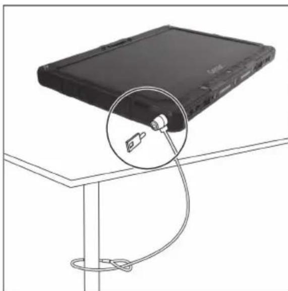 Getac K120G3 - Utiliser le câble de verrouillage - 1