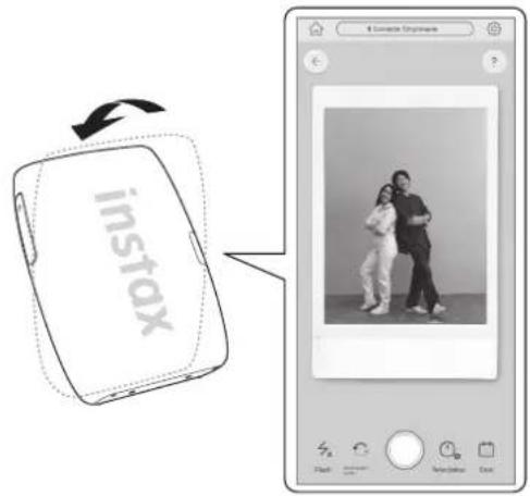 FUJIFILM Instax mini Link 3 - Contrôle du zoom et de l'obturateur lors de l'utilisation de la fonction Appareil INSTAX sur l'application - 3