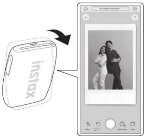 FUJIFILM Instax mini Link 3 - Contrôle du zoom et de l'obturateur lors de l'utilisation de la fonction Appareil INSTAX sur l'application - 2