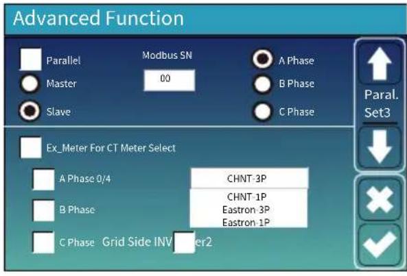 Deye SUN-3K-SG04LP1-EU-SM1 - Menu de configuration des fonctions avancées - 5