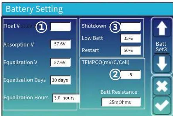 Deye SUN-3K-SG04LP1-EU-SM1 - Menu de configuration batterie - 6