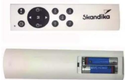 Skandika Virke - Batterien einlegen (Fernbedienung) - 1