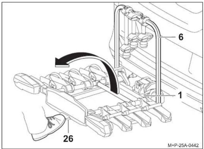 Uebler H31 S - Inclinar el portabicicletas hacia abajo - 1