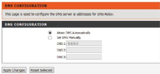 D-LINK DSL-2745 - CONFIGURATION DU DNS - 1