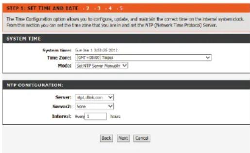 D-LINK DSL-2745 - CONFIGURATION DU NTP : - 1