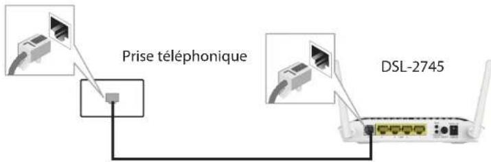 Prise téléphonique DSL-2745