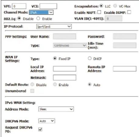 D-LINK DSL-2745 - WAN CONFIGURATION - 10
