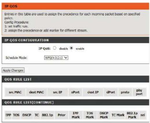 D-LINK DSL-2745 - AJOUTER OU MODIFIER UNE RÈGLE DE QOS - 1