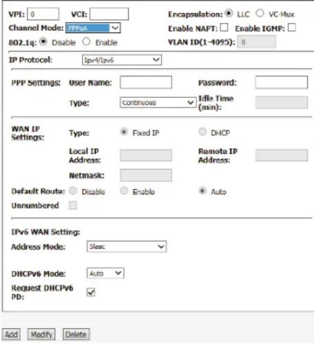 D-LINK DSL-2745 - WAN CONFIGURATION - 3