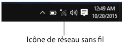 12:49 AM 10/20/2015 Icône de réseau sans fil