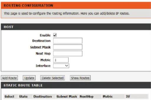D-LINK DSL-2745 - TABLEAU DE REDIRECTION STATIQUE - 1