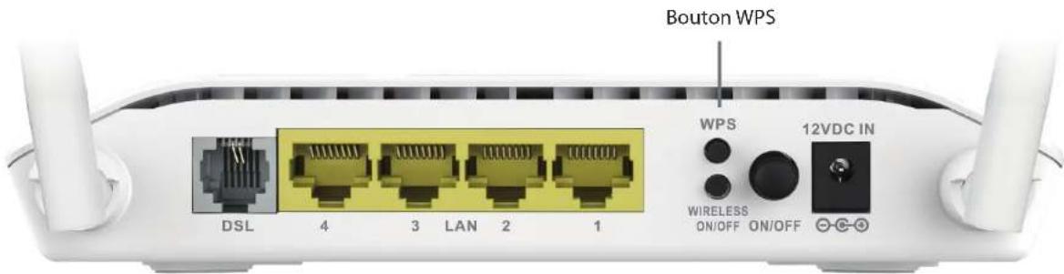 D-LINK DSL-2745 - Connexion d'un client sans fil à votre routeur Bouton WPS - 1