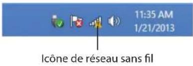 11:35 AM 1/21/2013 Icône de réseau sans fil