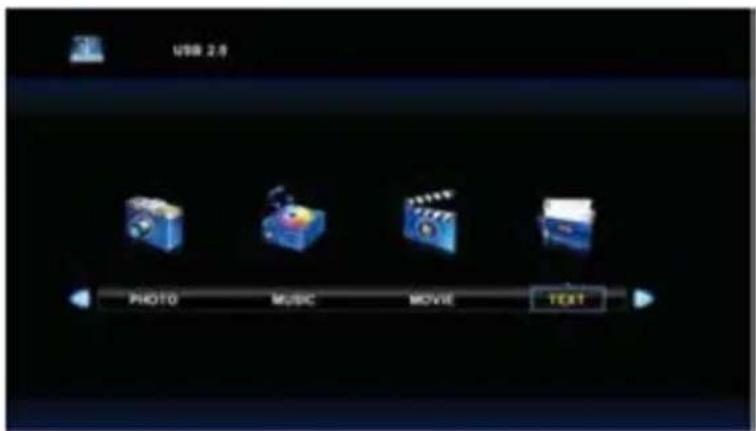 USB 2.5 PHOTO MUSIC MOVE TEXT